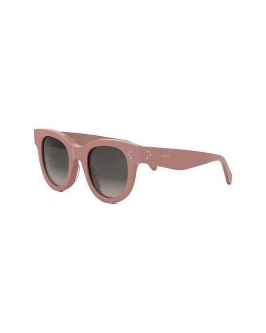 Céline Gray Bold 3 Dots 48Mm Square Sunglasses