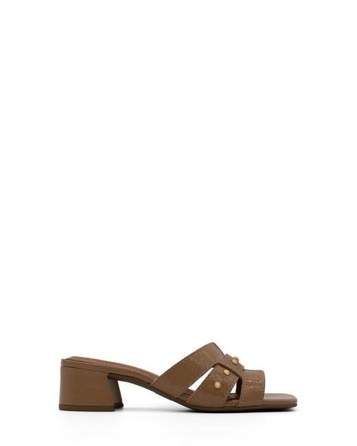 BOTTER Brown Studded Leather Slide Sandal
