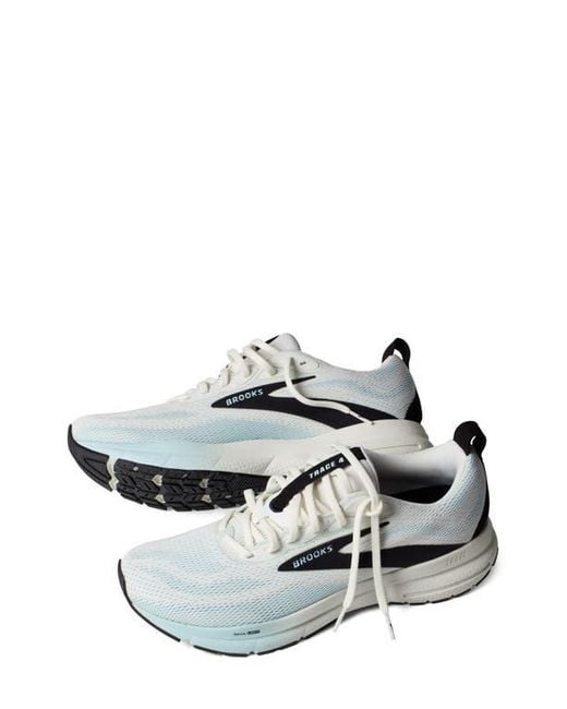 Brooks White Trace 4 Running Shoe for men