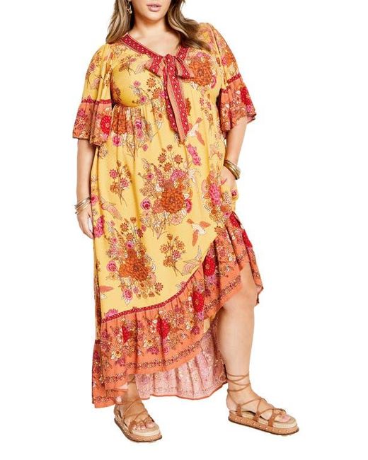 City chic orange dress deals