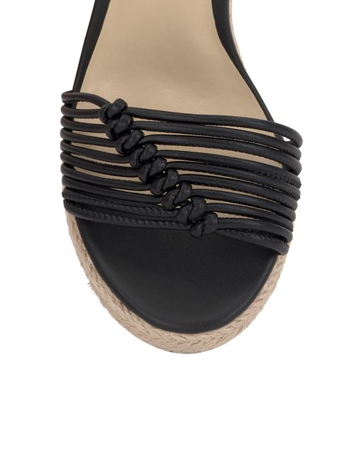 Jessica Simpson Black Talise Ankle Strap Espadrille Platform Wedge Sandal
