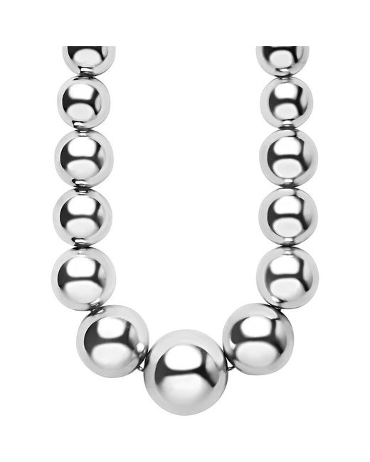 Lagos Metallic Caviar Bubbly Graduated Bead Long Necklace