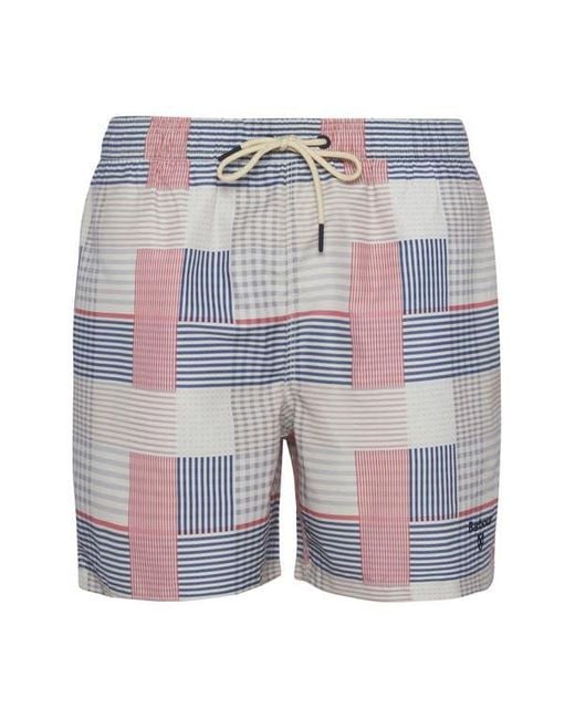 Barbour Blue Patch Swim Trunks for men