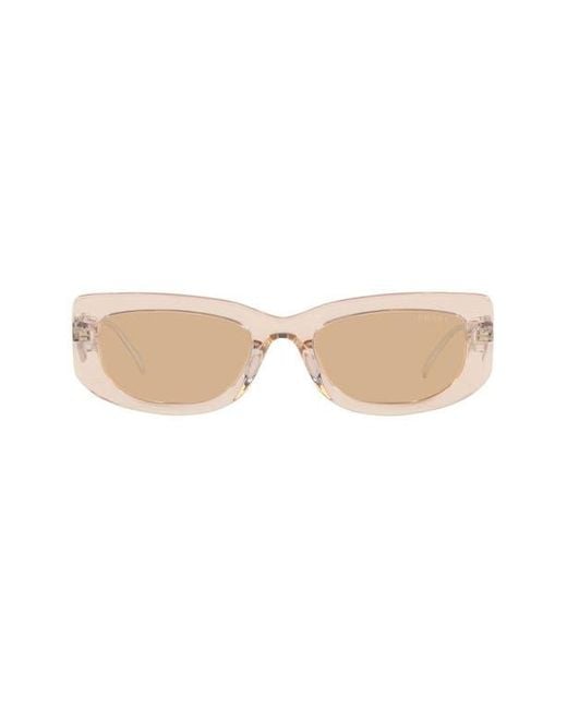 Prada Natural 53Mm Rectangular Sunglasses