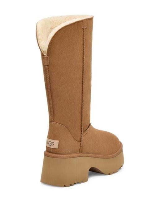Ugg Natural Classic New Heights Genuine Shearling Cuffable Boot