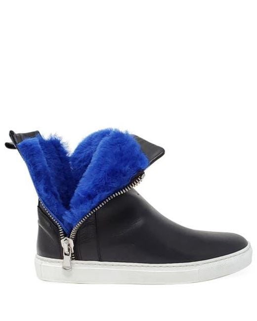 Madison Maison Black Double Zip Shearling Boot