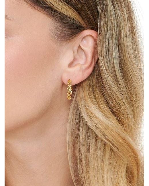 DEVATA Metallic Infinity Hoop Earrings