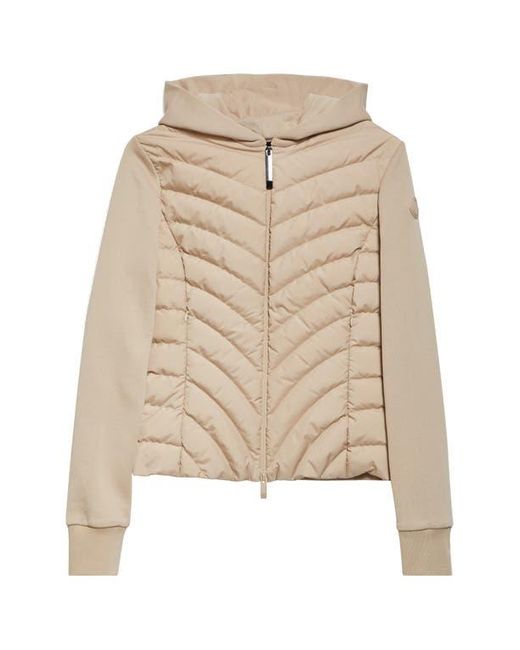 Moncler Natural Mixed Media Down Jacket