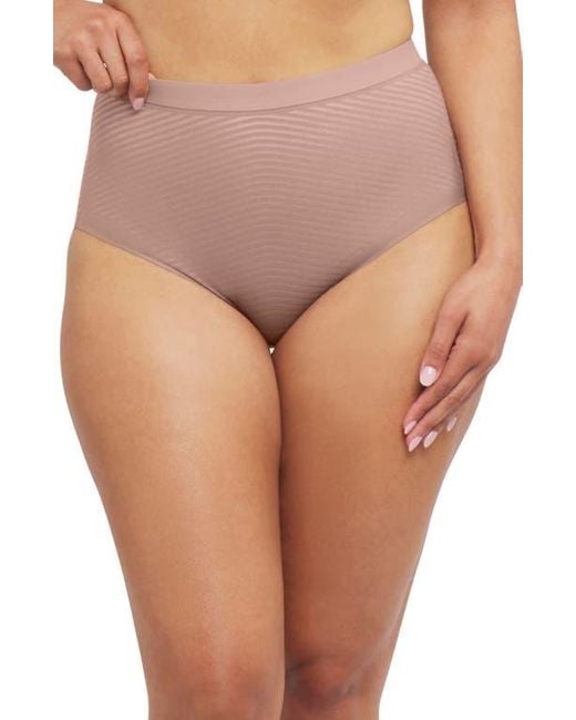 Spanx Pink Spanxshape Invisible Cotton Blend Briefs