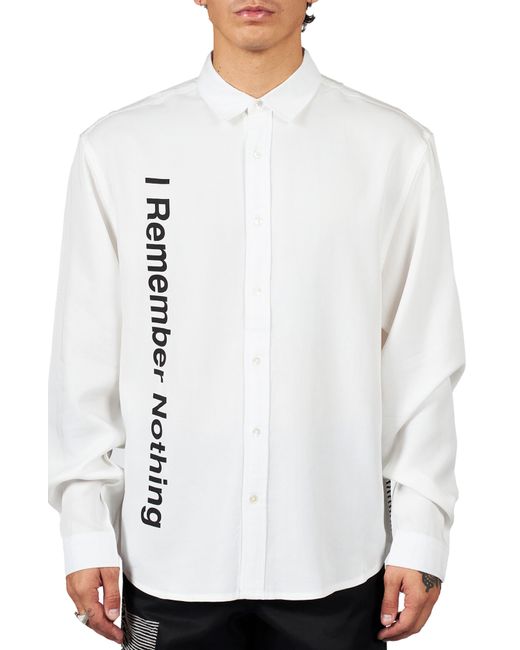 Pleasures White Nothing Button-down Shirt for men
