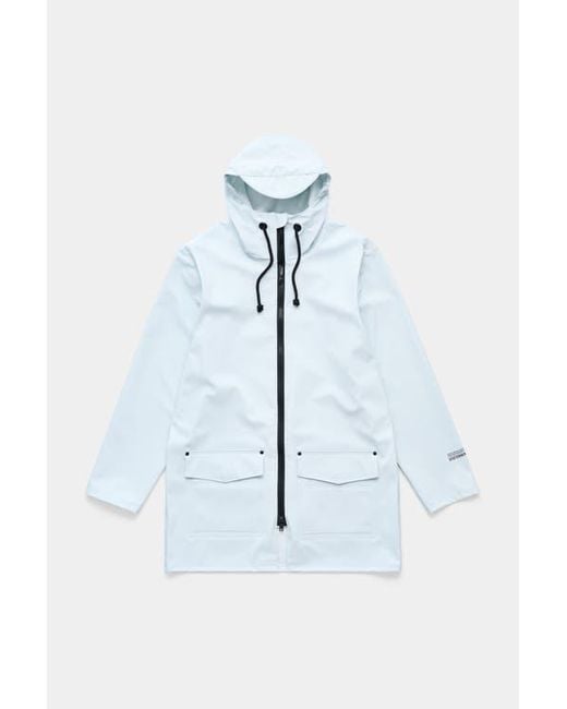 Stutterheim White Stockholm Patch Matte Raincoat