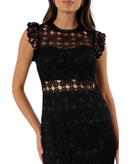 Petal & Pup Women's Black Lauren Lace Overlay Dress Petal & Pup Women's Black Lauren Lace Overlay Dress