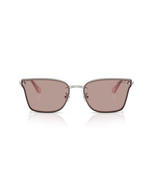 Swarovski Pink 62Mm Irregular Sunglasses