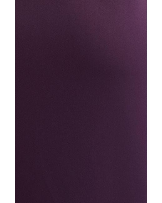 Eliza J Purple One-shoulder Side Pleat Ruffle Gown