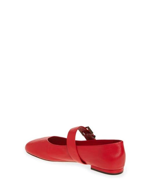Cinq À Sept Red Sofia Mary Jane Flat