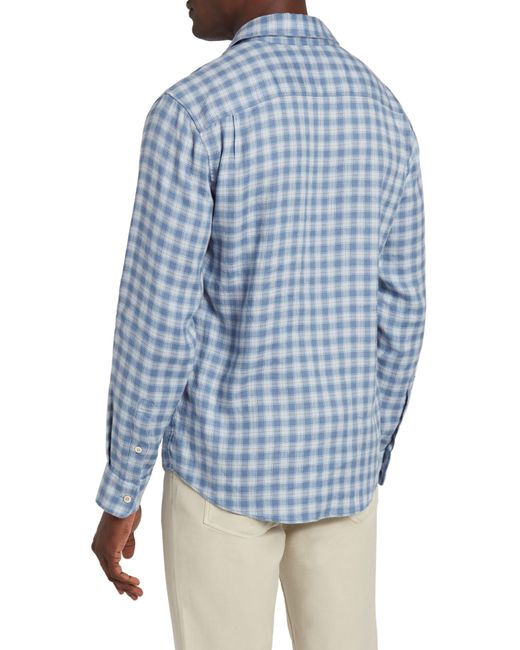 Faherty Brand Blue The Weekend Linen Blend Button-up Shirt for men