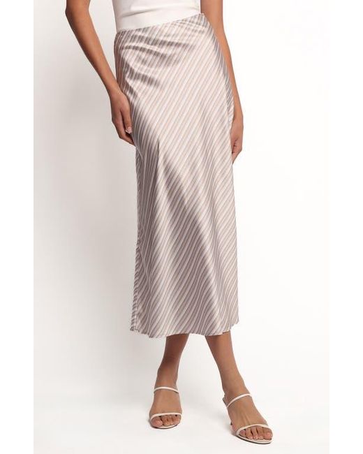 Petal & Pup Pink Corrina Satin Midi Skirt