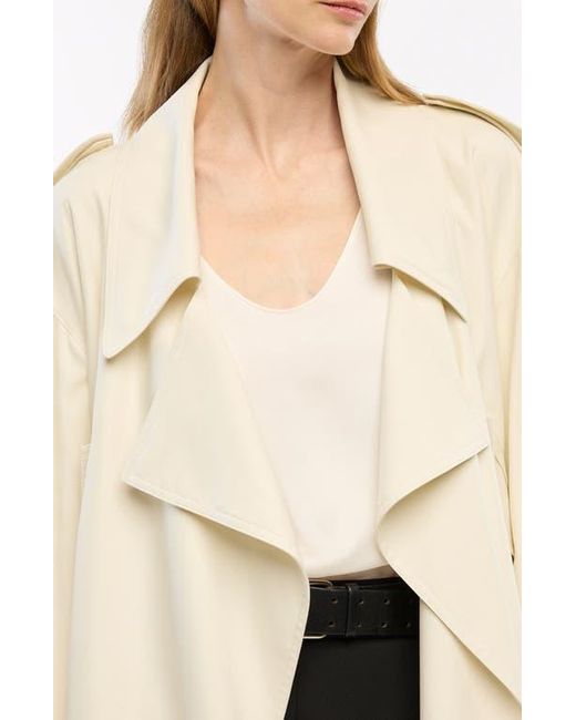 Another Tomorrow White Soft Trench