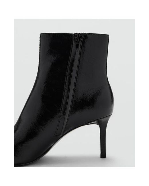 Mango Black Valle Pointed Toe Bootie