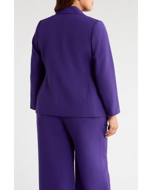 Tahari Blue One-Button Blazer