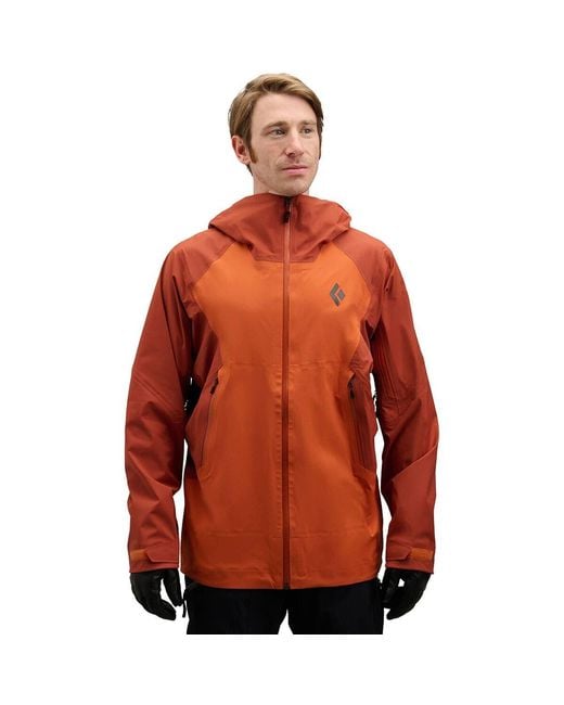 Black Diamond Orange Recon Lt Stretch Shell for men