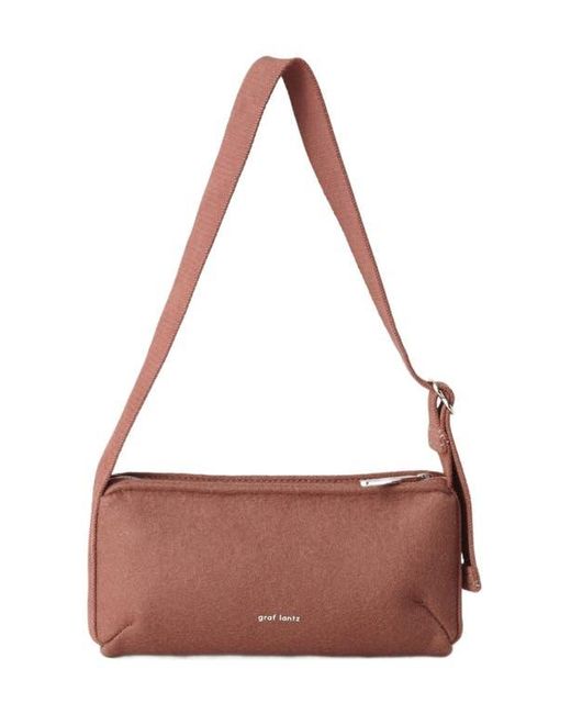 Graf & Lantz Red Campus Merino Wool Shoulder Bag