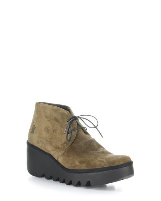 Fly London Green Brak Wedge Bootie