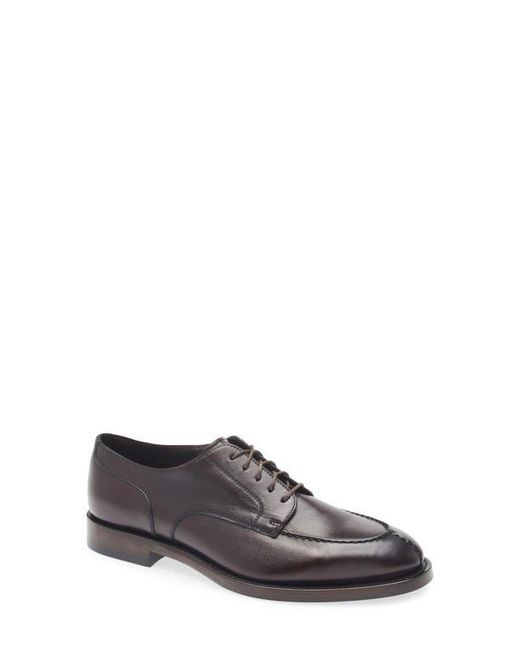 Brunello Cucinelli Black Apron Toe Derby for men