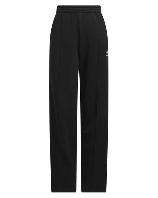 Adidas Originals Black 3-Stripes Wide Leg Cotton French Terry Pants