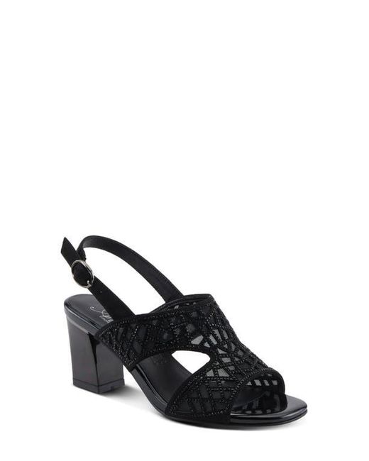 AZURA BY SPRING STEP Black Wisp Slingback Sandal