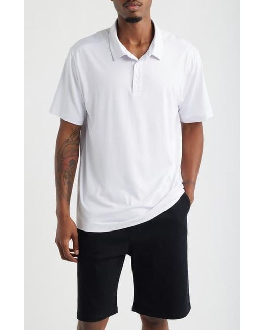 Saint Studio White Tempo Tech Polo for men