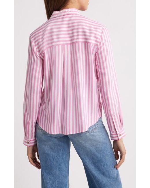 Beach Lunch Lounge Red Candace Stripe Button-Up Shirt