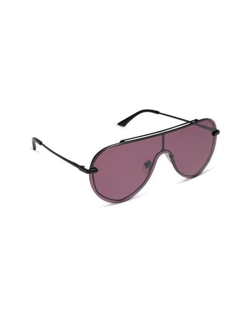 DIFF Purple Imani 139Mm Gradient Shield Sunglasses