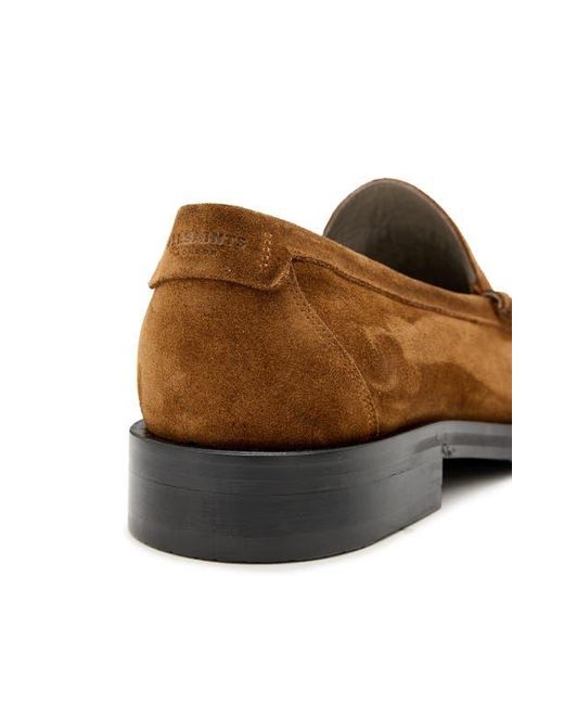 AllSaints Bloom Penny Loafer in Brown for Men | Lyst