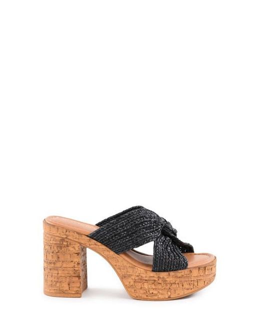 Seychelles Black Adorned Platform Sandal