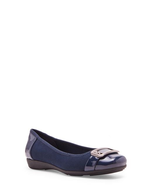 Anne Klein Blue Ulivera Ballet Flat