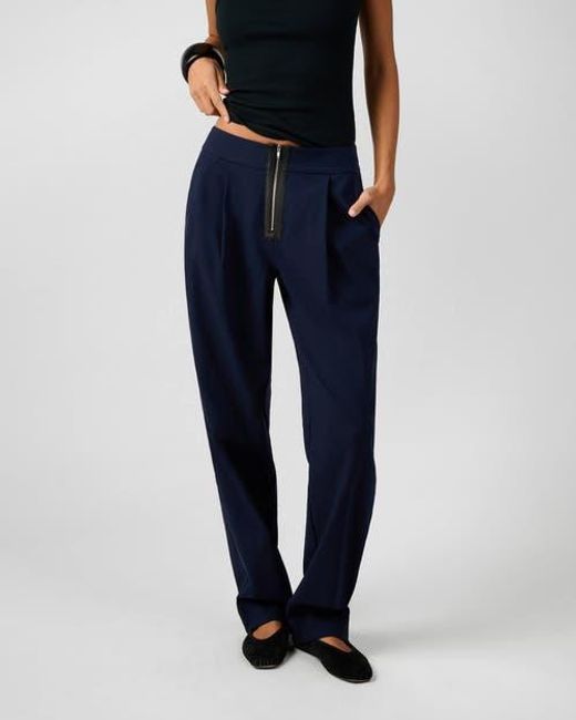 WeWoreWhat Blue Zip Front Trouser