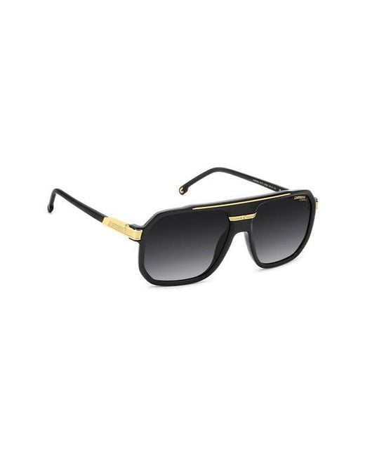 Carrera Black 60Mm Rectangular Flat Top Sunglasses for men