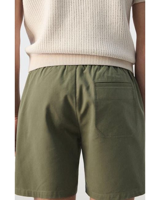 Mango Green Drawstring Shorts for men