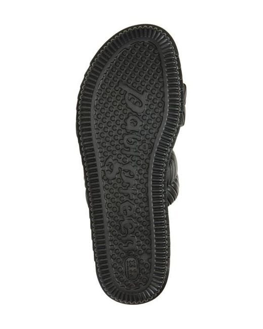 Paul Green Black Ashton Platform Slide Sandal