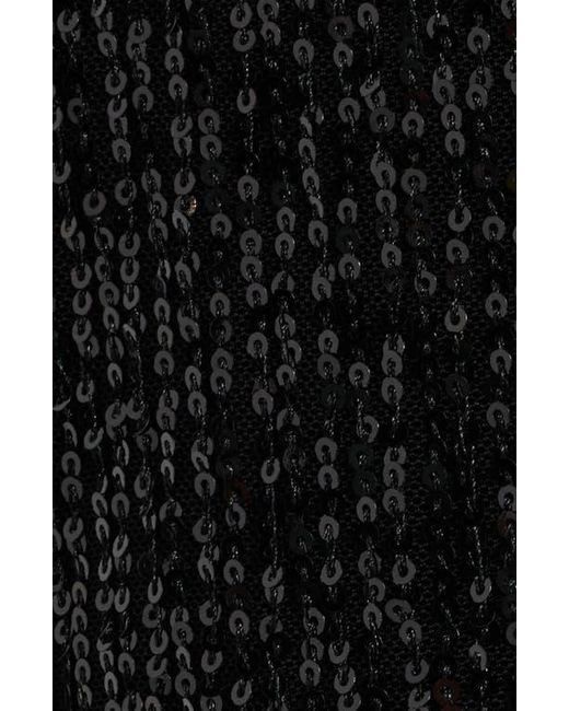 Tahari Black Sequin Top