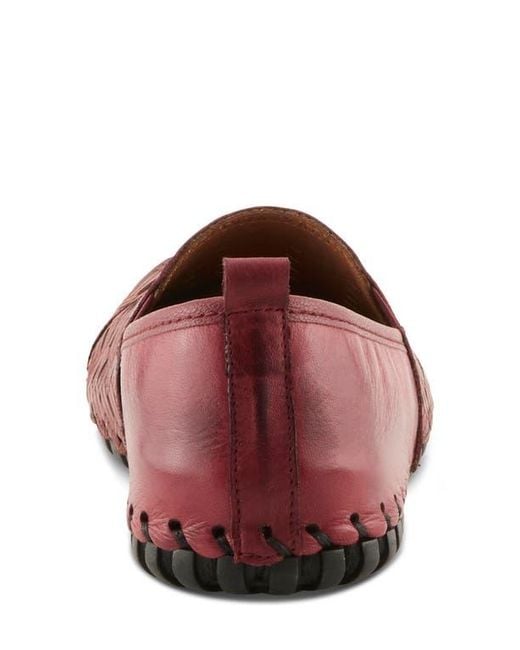 Spring Step Red Kapri Flat