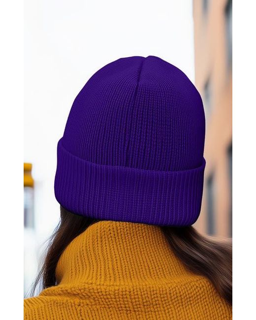 Alix Purple Molecule Beanie for men