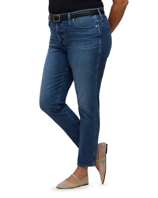 Madewell Blue High Waist Stovepipe Jeans
