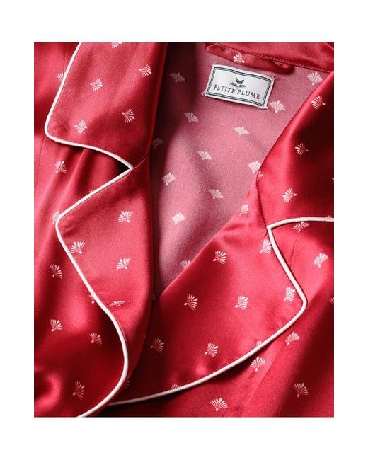 Petite Plume Red Mulberry Silk Robe