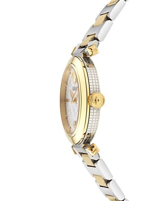 Versace Metallic Greek Bracelet Watch, 35Mm
