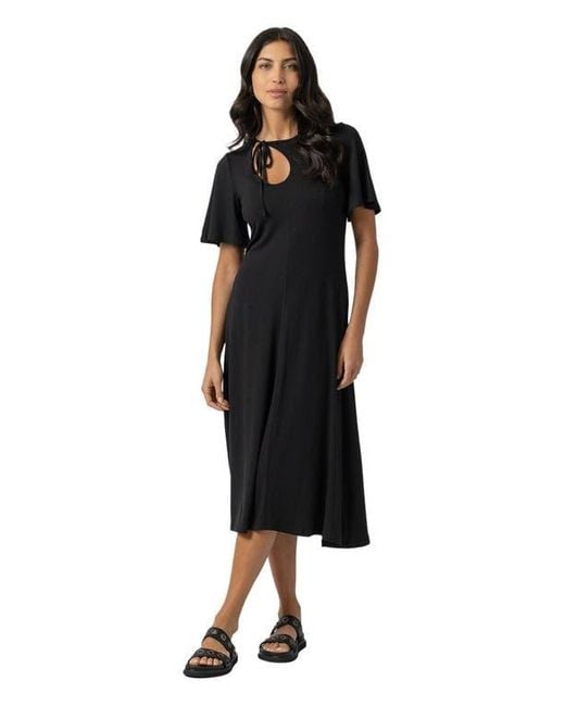Saint + Sofia Black Freya Tie Dress