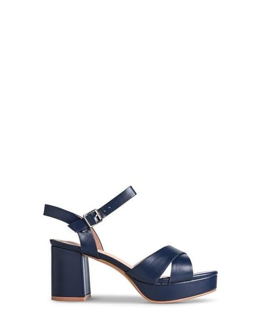 Touch Ups Blue Toby Ankle Strap Platform Sandal