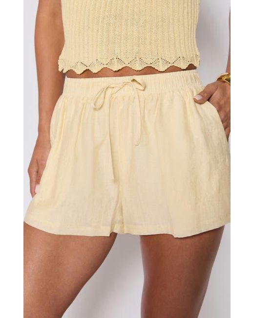Vici Collection Natural Ellory Drawstring Shorts