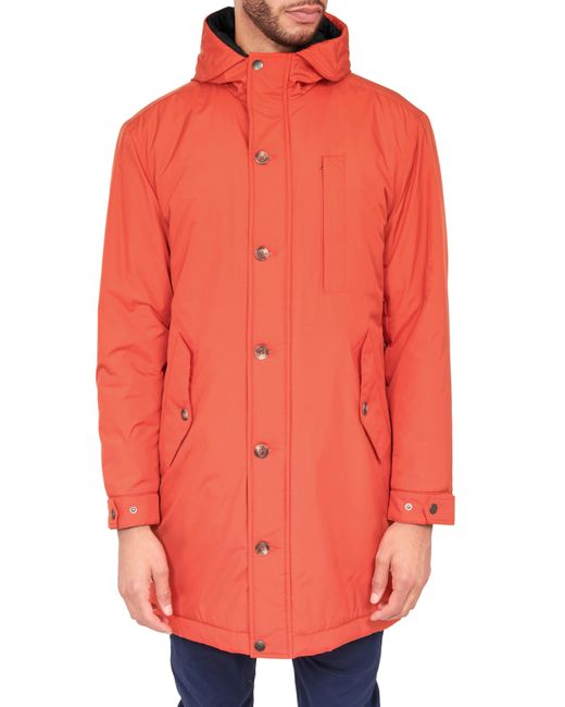 Brooklyn Brigade Orange Solid Utility Parka for men